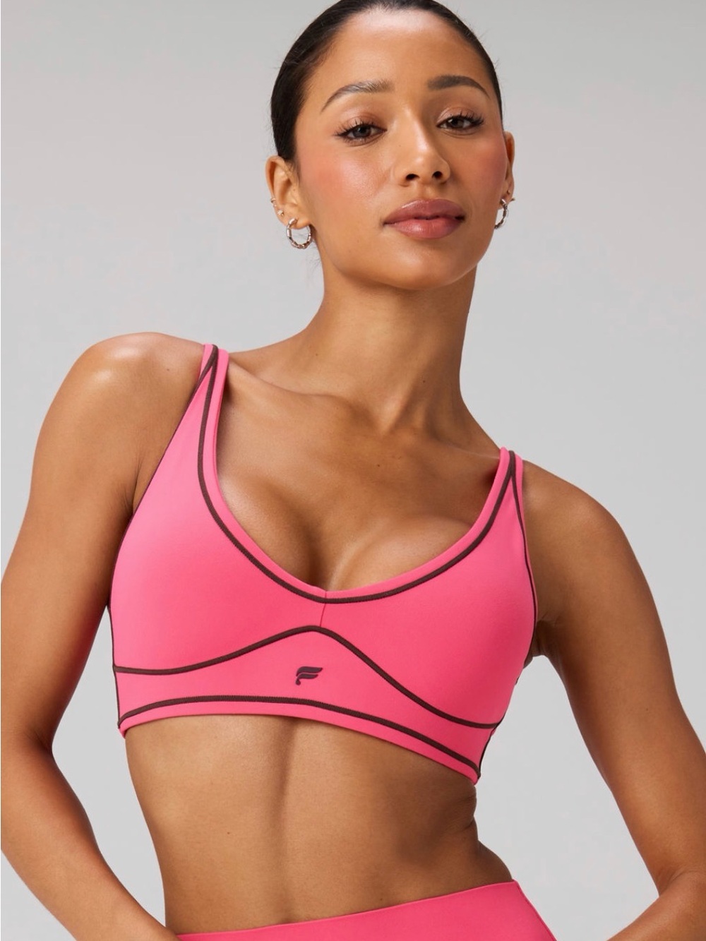 Fabletics Peony Pop Contrast-Trim Sports Bra & Leggings Set - Picture 3 of 9